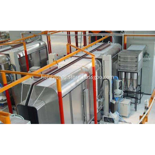 gold automatic spray paint line